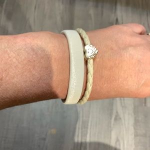 Two white bracelets, Love the look